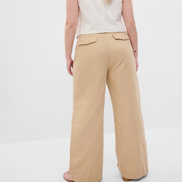 Gap Linen cotton pleated pants, tall - Picture 2 of 3